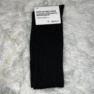 Black Knee High Socks